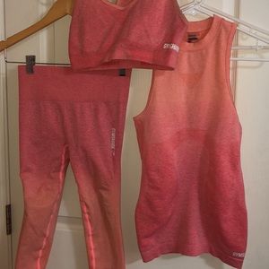 Gymshark sports wear set of 3 Sz small